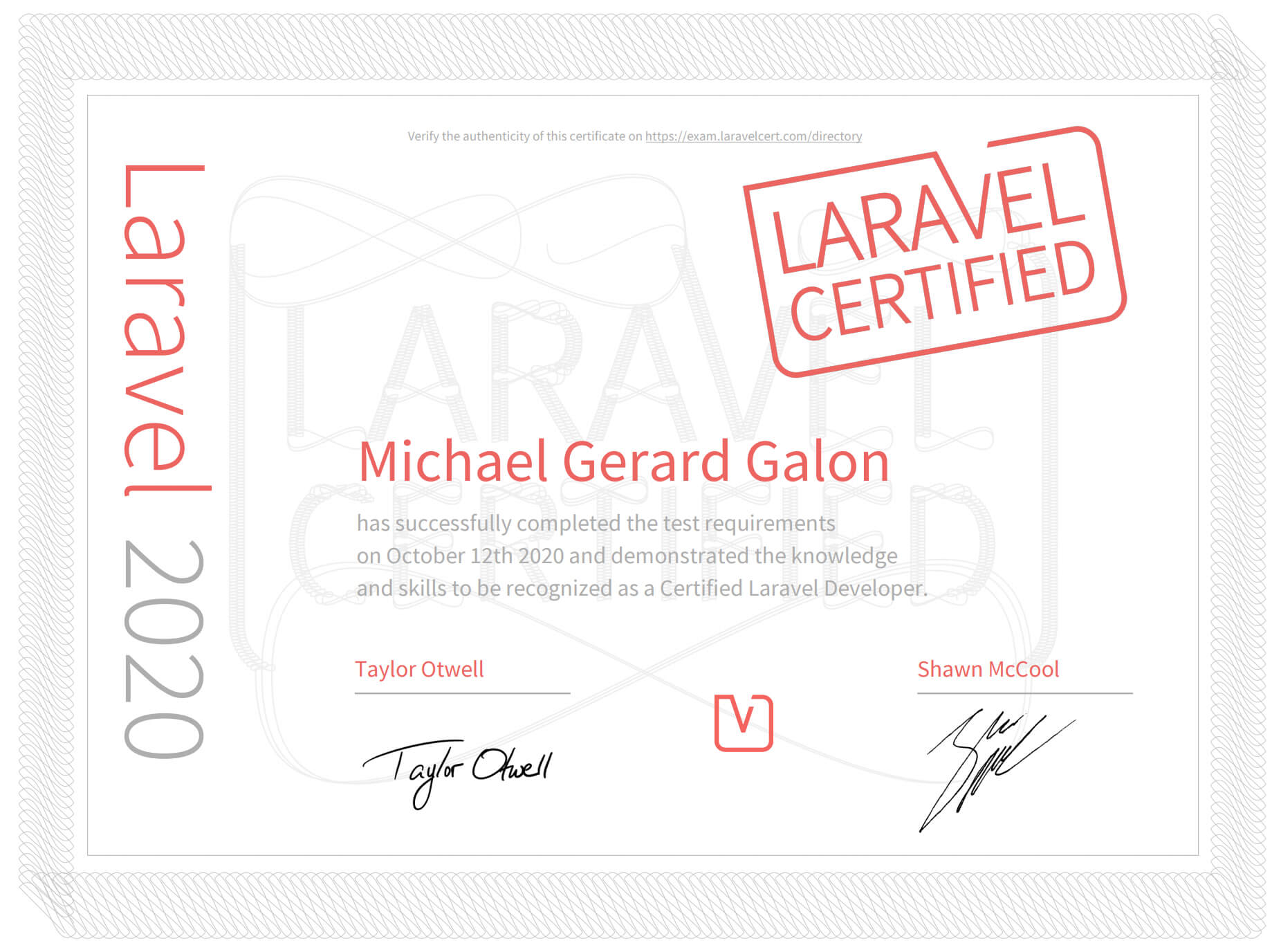 Laravel Certified Developer